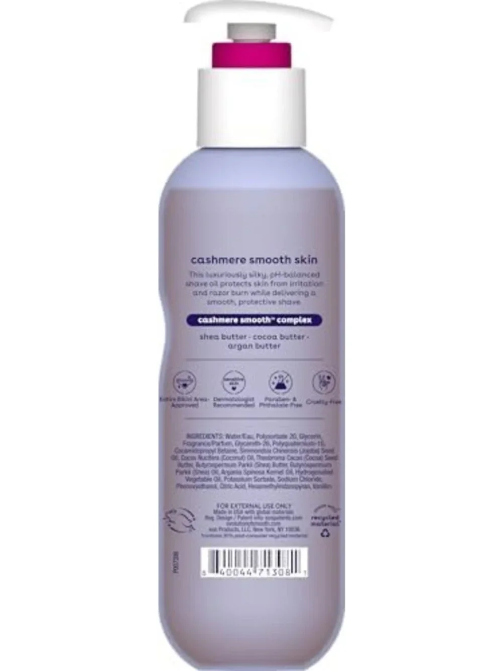 Moisturizing Vanilla Cashmere Shave Oil – Softens Skin, 6 oz Hydrating Formula